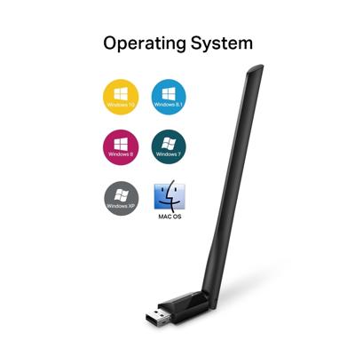 TP-Link Archer T2U Plus Wifi adapter Zwart