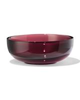 HEMA Saladeschaal ⌀23cm glas bordeauxrood (bordeauxrood) - thumbnail