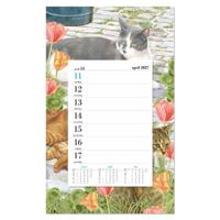 Franciens Katten Weeknotitiekalender op schild 2027 Katten in de tuin - thumbnail
