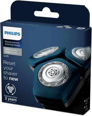 Philips SH71/50 Shaver Series 7000/5000 Vervangende Scheerhoofden 3 Stuks Zilver