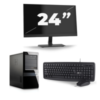 HP Pavilion 7000 Micro Tower - Intel Core i3-2e Generatie - 8GB RAM - 256GB SSD - Windows 10 + 1x 24 inch Monitor - thumbnail