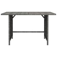 Tuintafel 110x70x65 cm poly rattan grijs - thumbnail