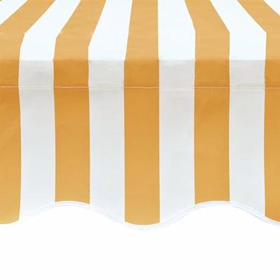 VidaXL Luifeldoek 6x3 m canvas zonnebloemgeel en wit
