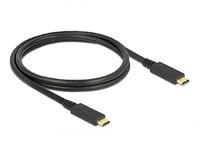 Delock USB-C-kabel USB-C stekker, USB-C stekker 1.00 m Zwart 85531 - thumbnail