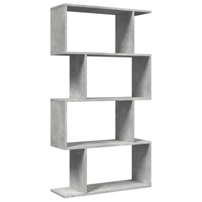 Kamerscherm / boekenkast 4-laags 70x24x129 cm hout betongrijs