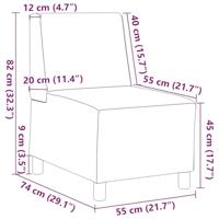 Sofa Stoel Zwart 55 x 74 x 82 cm Fluweel - thumbnail