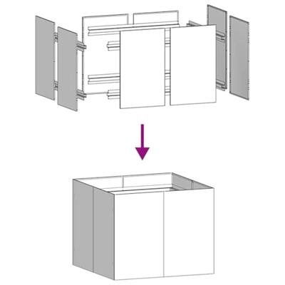 Plantenbak 100x100x80 cm gegalvaniseerd staal
