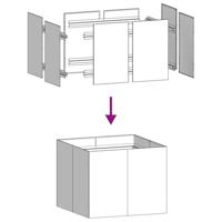 Plantenbak 100x100x80 cm gegalvaniseerd staal - thumbnail