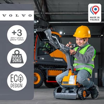 Volvo FALK Graafmachine - 360° Draaibare Cabine - Knikgraafmachine met Openklapbare Stoel - 100% Gemaakt in Frankrijk - 3 Jaar Garantie