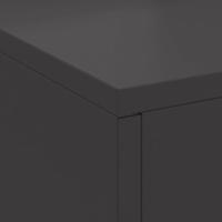 Vuurkorf Zwart 60 x 40 x 96 cm Koudgewalst staal - thumbnail