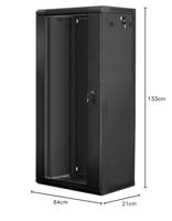 Lanberg WF01-6627-10B rack 27U Wandrek Zwart - thumbnail