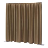 Wentex Pipe and drape Dimout gordijn 300x300cm geplooid bruin - thumbnail