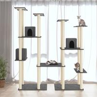 VidaXL Kattenmeubel met sisal krabpalen 174 cm donkergrijs - thumbnail