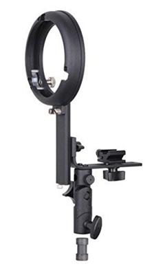 Bresser F000360 Fotostudio BR-TL15 camera flitshouder met S-bajonet accessoires adapter zwart