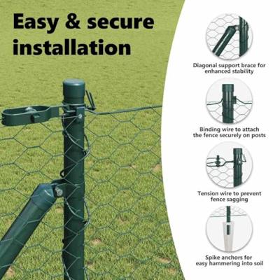 VidaXL Afrasteringspaal groen 10 x 1,4 m (36 mm gaas) staal en pvc VidaXL Afrasteringspaal groen 10 x 1,4 m (36 mm gaas) staal en pvc