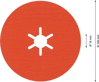 Bosch Accessories 2608621819 Fiberschijf Diameter 100 mm Korrelgrootte (num): 120 25 stuk(s)