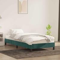 Bedframe zonder matras 90x220 cm fluweel donkergroen - thumbnail