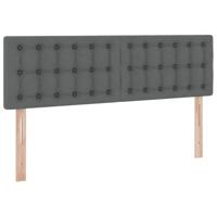 Opbergbed met matras Donkergrijs 140 x 190 cm Bewerkt hout - thumbnail