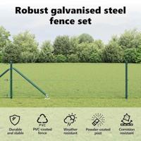 VidaXL Afrasteringspaal groen 10 x 0,4 m (16 x 16 mm gaas) - thumbnail