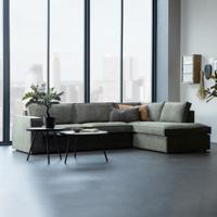 WOOOD Hoekbank 'Freddie' Rechts, Melange, kleur Warm Groen - thumbnail