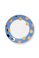Pip Studio Set/2 Ontbijtborden Dot Delight Lichtblauw/Goud 23cm - thumbnail
