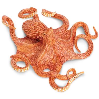Safari speeldier reuzekraken inktvis 20 cm oranje