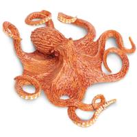 Safari speeldier reuzekraken inktvis 20 cm oranje - thumbnail
