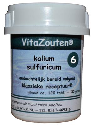 Vitazouten Nr. 6 Kalium Sulfuricum 120st Vitazouten Nr. 6 Kalium Sulfuricum 120st