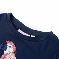 Kindershirt 128 marineblauw - thumbnail