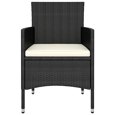 5-delige Loungeset poly rattan zwart 5-delige Loungeset poly rattan zwart