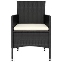 5-delige Loungeset poly rattan zwart - thumbnail