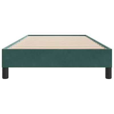 Boxspring zonder matras fluweel donkergroen 90x210 cm