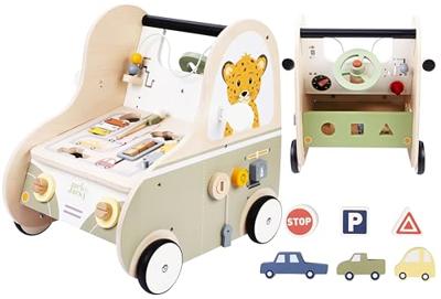 Houten Loopwagen Auto Jack & Jacky