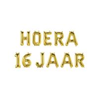 Folie ballon slinger - Hoera 16 jaar - thumbnail