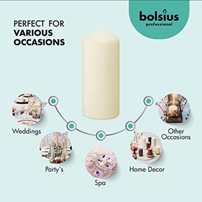 Bolsius - Stompkaarsen - 170/70 - Ivoor - 12 stuks