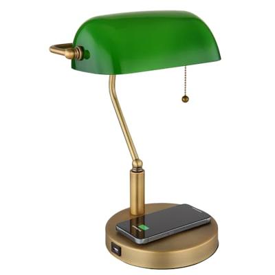 Globo BureaulampAntique met draadloze lader - 2491W