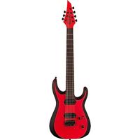 Jackson Pro Plus Series DK Modern MDK7 HT EB Satin Red with Black Bevels 7-snarige elektrische gitaar met gigbag - thumbnail