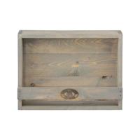 Esschert Design Houten Bloempothouder 12.3x39.1x28.9 cm Grijs - thumbnail