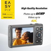 Easypix V48 Pocket Anthrazite Digitale camera 8 Mpix Antraciet Geïntegreerde accu, 4K video, Full-HD video-opname, Met ingebouwde flitser - thumbnail