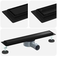 Doucheafvoer 2-in-1 met 360 Sifon Zwart 50 cm - thumbnail