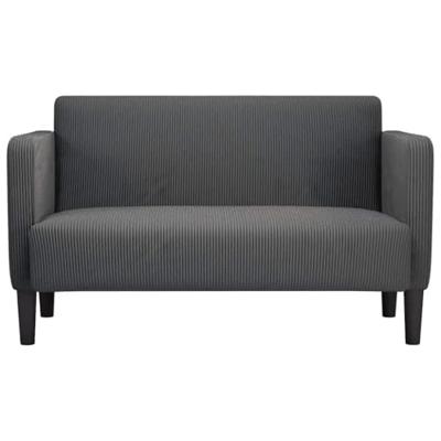 Loveseat bank 109 cm corduroy stof donkergrijs Loveseat bank 109 cm corduroy stof donkergrijs