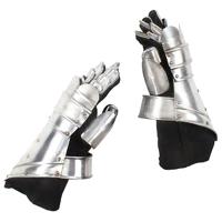 VidaXL Ridderhandschoenen middeleeuws replica larp staal zilverkleurig - thumbnail