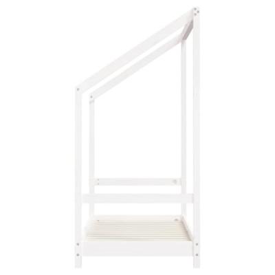 Kinderbedframe 70x140 cm massief grenenhout wit