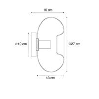 QAZQA Art Deco wandlamp zwart met smoke glas - Ayesha - thumbnail