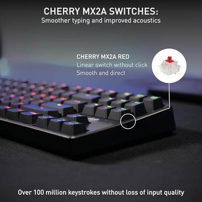 Cherry XTRFY K4V2 RGB TKL mechanisch gamingtoetsenbord - TKL-formaat - Zwart