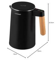 Waterkoker dubbelwandig 1,5 L Concept Zwart RK 3301 - thumbnail