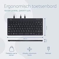 R-GO Tools Split Toetsenbord USB QWERTY, Engels Zwart Flexibel, Ergonomisch - thumbnail