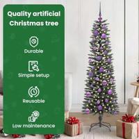 VidaXL Kunstkerstboom met 150 led groen 150 cm pvc en plastic en staal - thumbnail