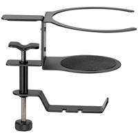 SpeaKa Professional SP-HCH-120 Koptelefoonhouder Geïntegreerde kabelvoering Zwart - thumbnail