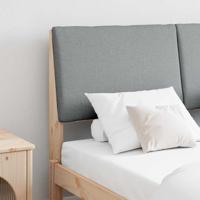 Gestoffeerd hoofdbord Lichtgrijs 150 cm Massief grenenhout - thumbnail